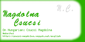 magdolna csucsi business card